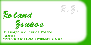 roland zsupos business card